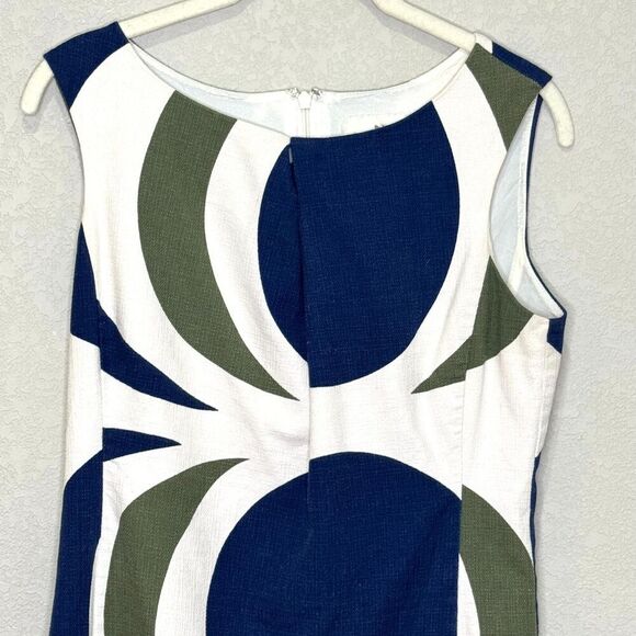 Anthropologie Tabitha Dress Size 6 Ivory Mod Circle Sleeveless Sheath - Picture 3 of 8